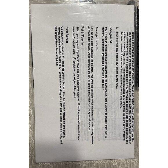 Whimsicals Stars Alive Quilting Pattern 11 1/2” X 11 1/2” - Picture 2 of 2